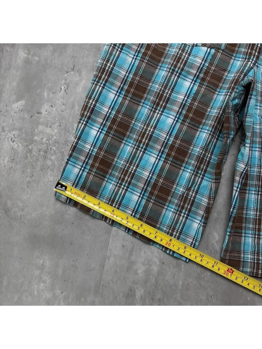 Y2K Teal Deja Bleu Grunge Gothic Plaid Skater Shorts